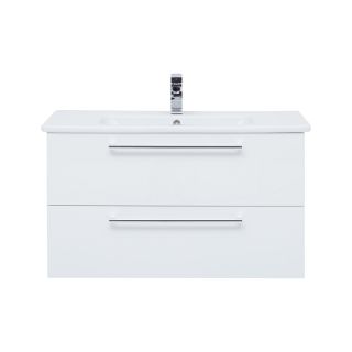 Тумба подвесная Dreja.Rus GIO 100 под умывальник Эйфория-100, белый глянец